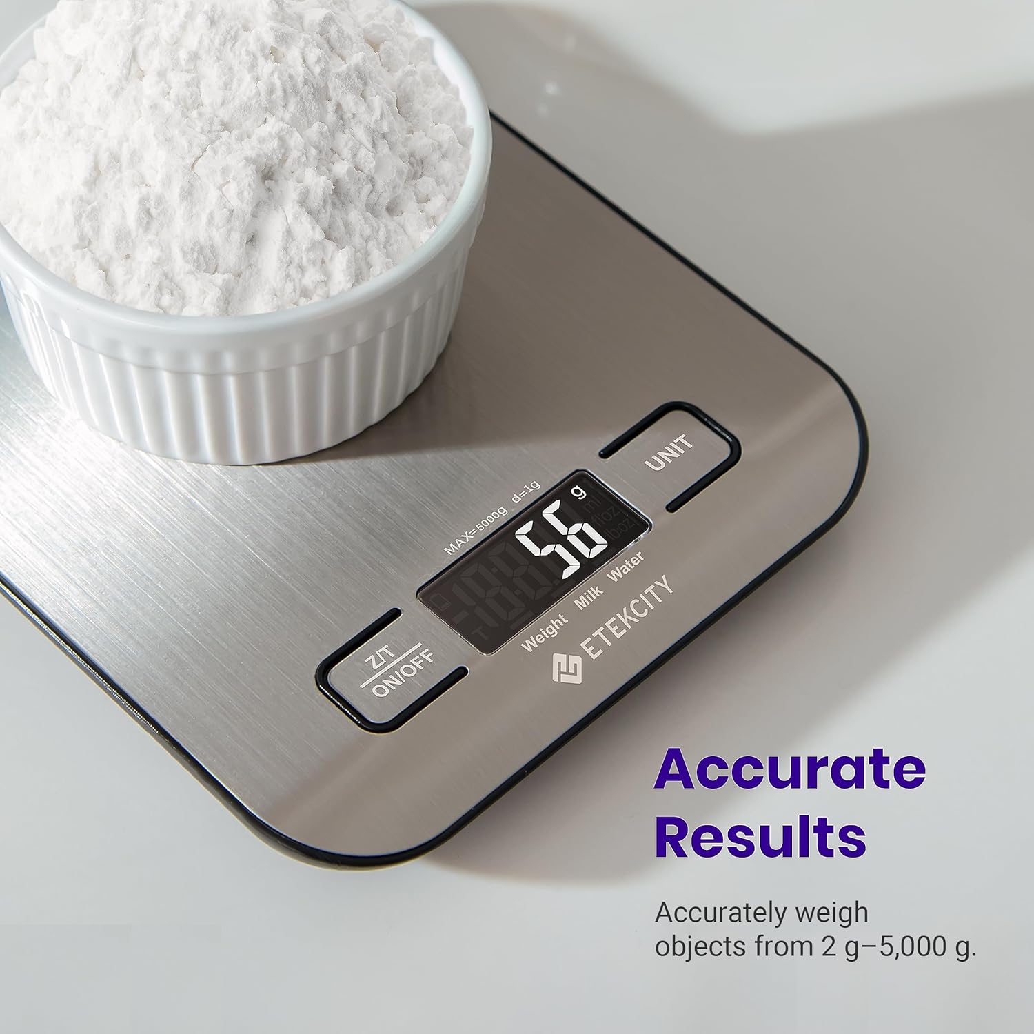 Digital Kitchen Scale – Stainless Steel Food Scale for Baking & Meal Prep
