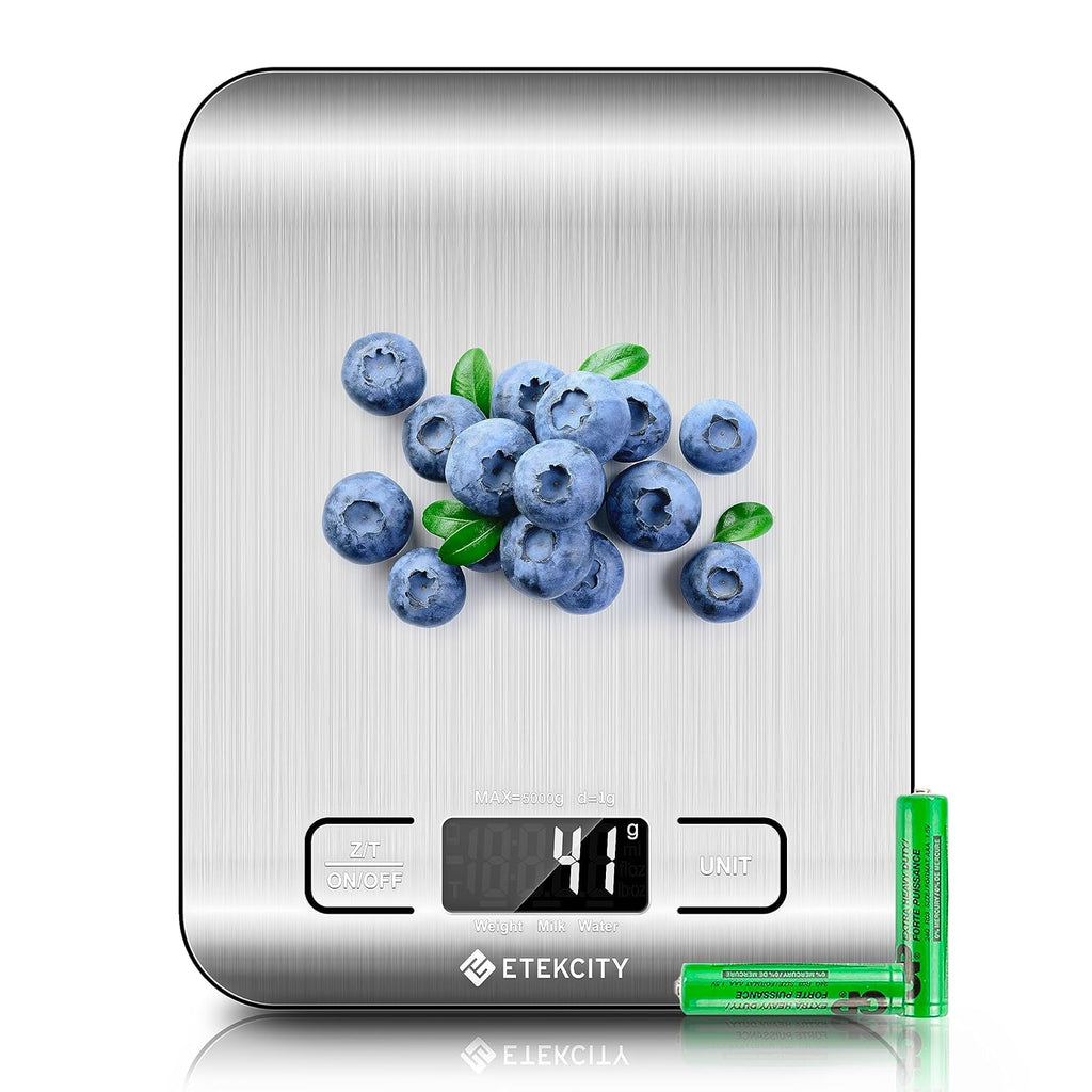 Digital Kitchen Scale – Stainless Steel Food Scale for Baking & Meal Prep