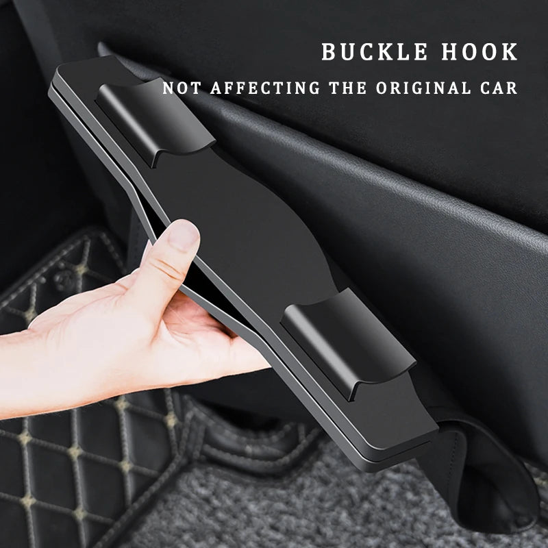 Premium Leather Car Trash Can – Waterproof Magnetic LED Garbage Bin & Seat Storage Bag